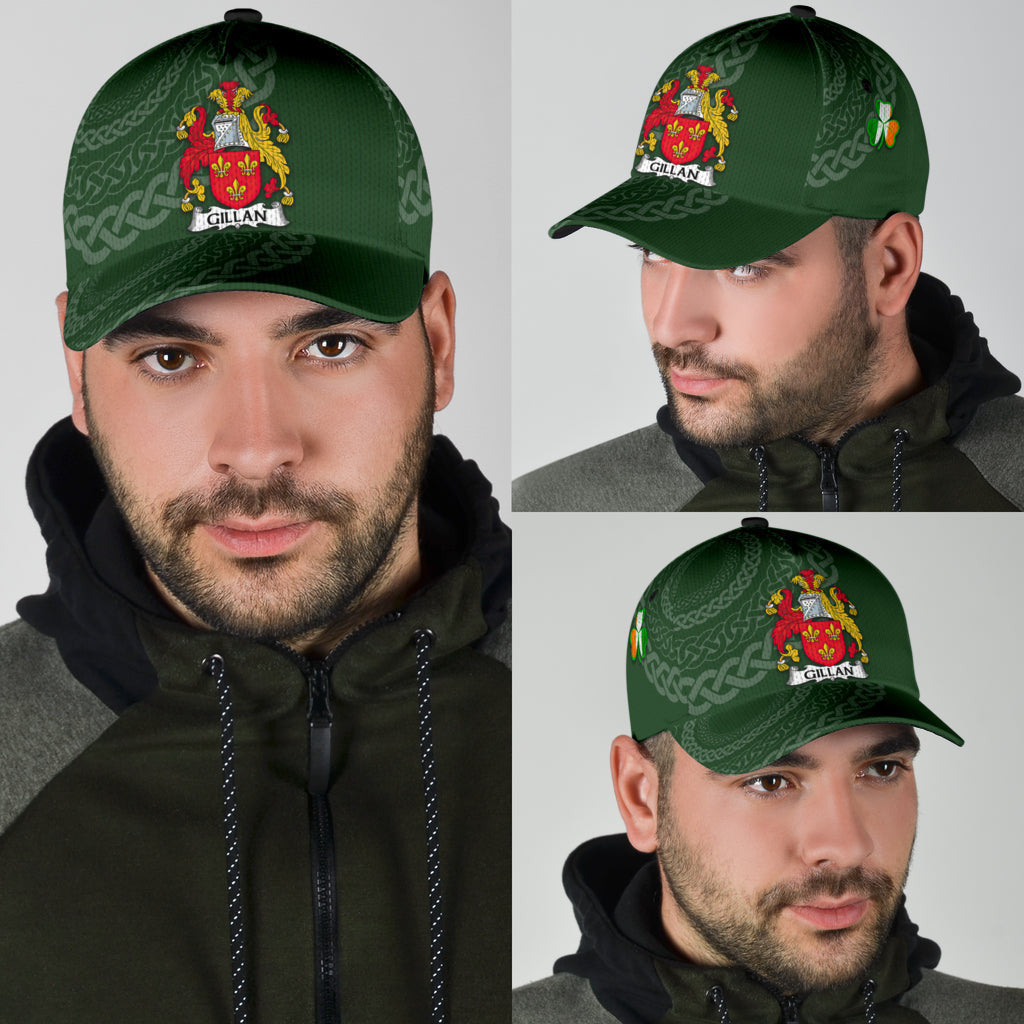 Gillan Coat Of Arms - Irish Family Crest St Patrick's Day Hat Classic Cap Trucker Hats Custom Hats Gifts For Men & Women