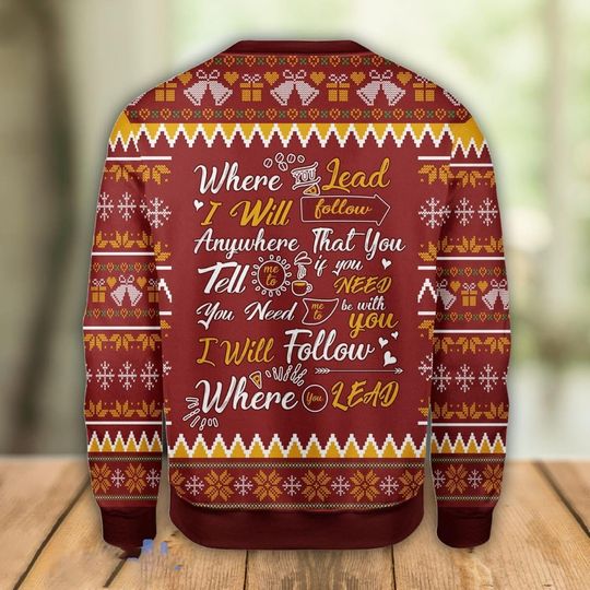 Gilmore Girls Christmas Ugly Sweater, Stars Hollow Sweater, Where You Lead I Will Follow - Image 8