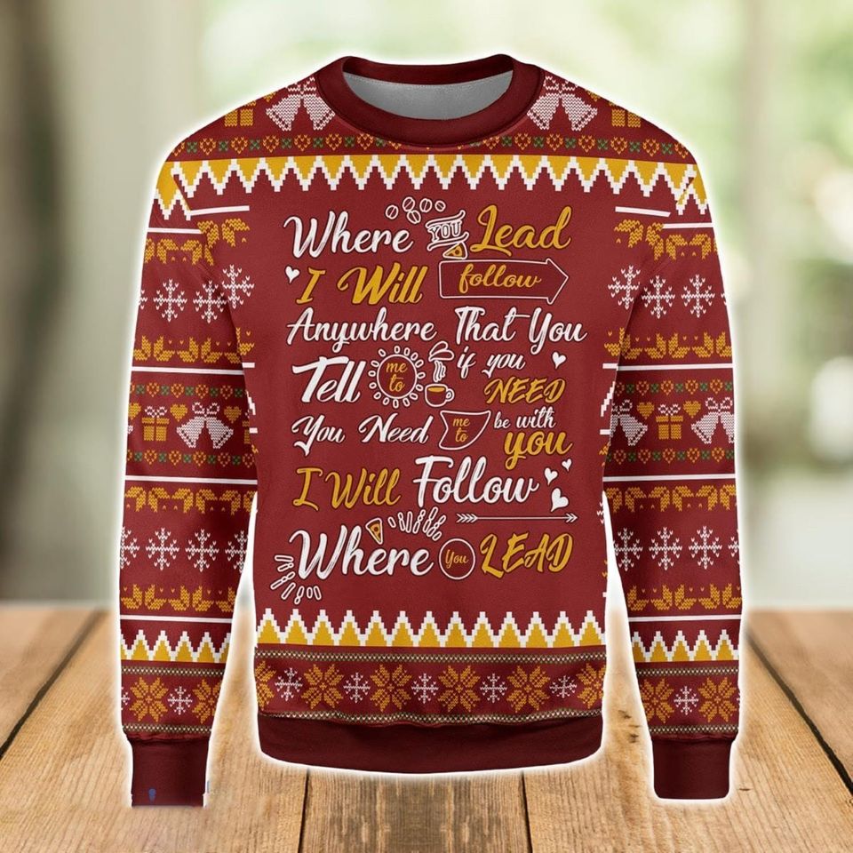 Gilmore Girls Christmas Ugly Sweater, Stars Hollow Sweater, Where You Lead I Will Follow