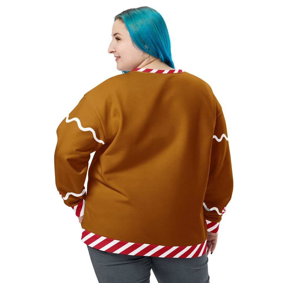 Gingerbread cookie Unisex Sweatshirt, peppermint, Christmas party outfit, - Image 5