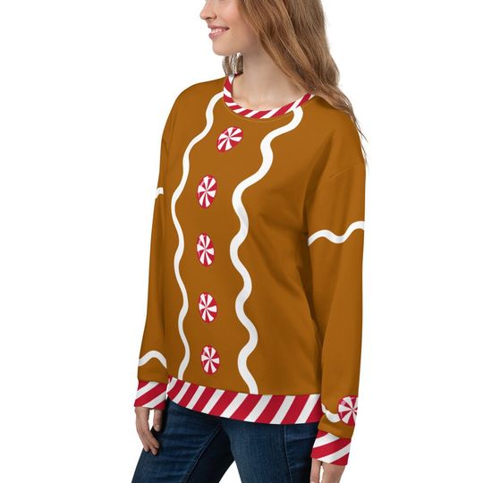 Gingerbread cookie Unisex Sweatshirt, peppermint, Christmas party outfit, - Image 19