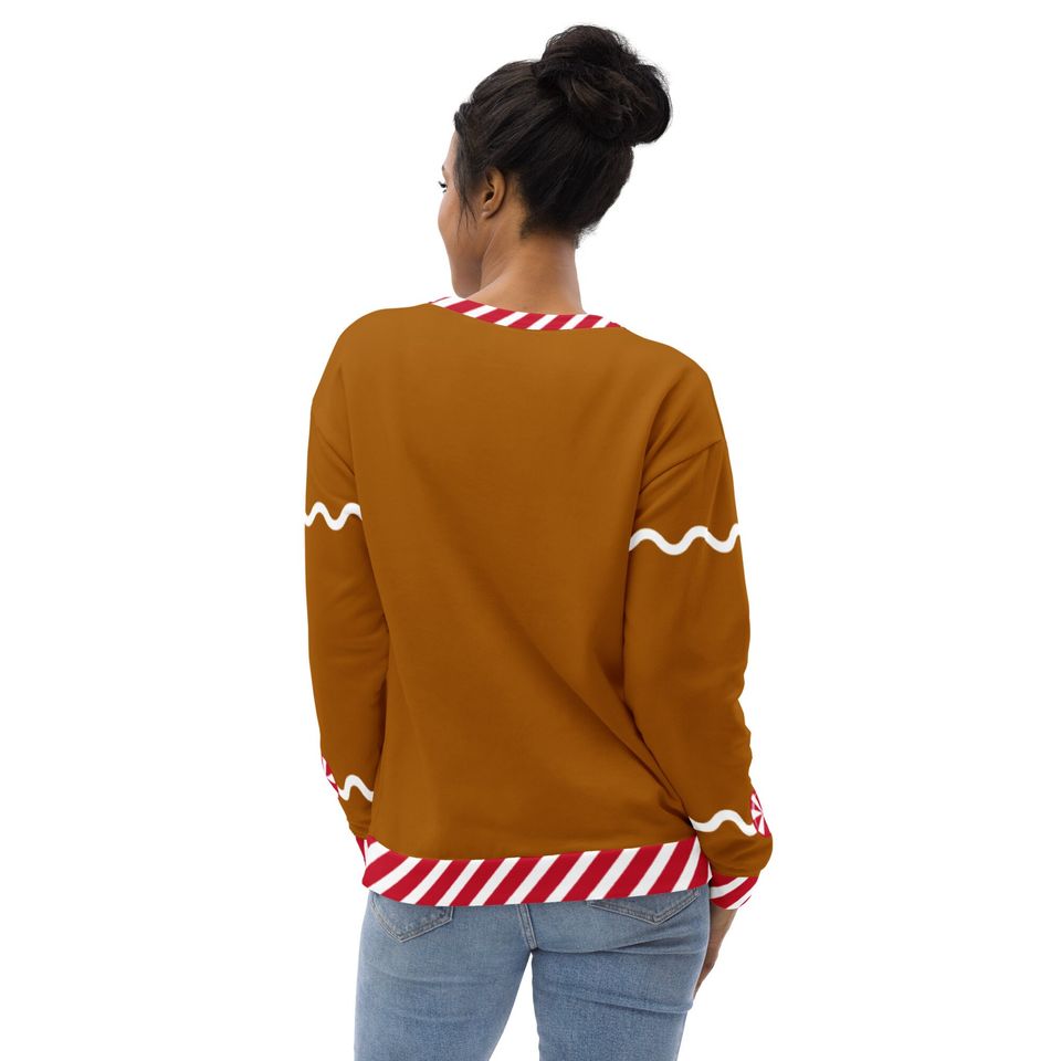 Gingerbread cookie Unisex Sweatshirt, peppermint, Christmas party outfit, - Image 3