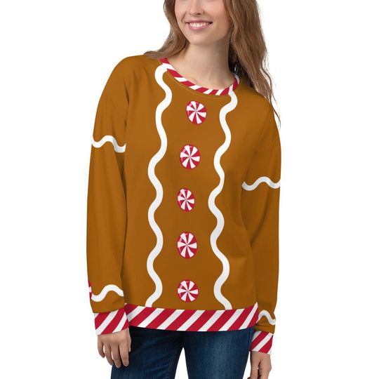 Gingerbread cookie Unisex Sweatshirt, peppermint, Christmas party outfit, - Image 17