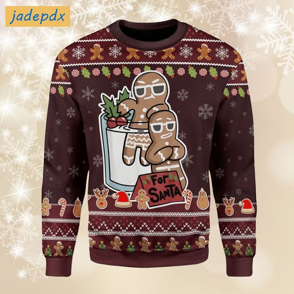 Gingerbread For Santa Ugly Christmas Sweater