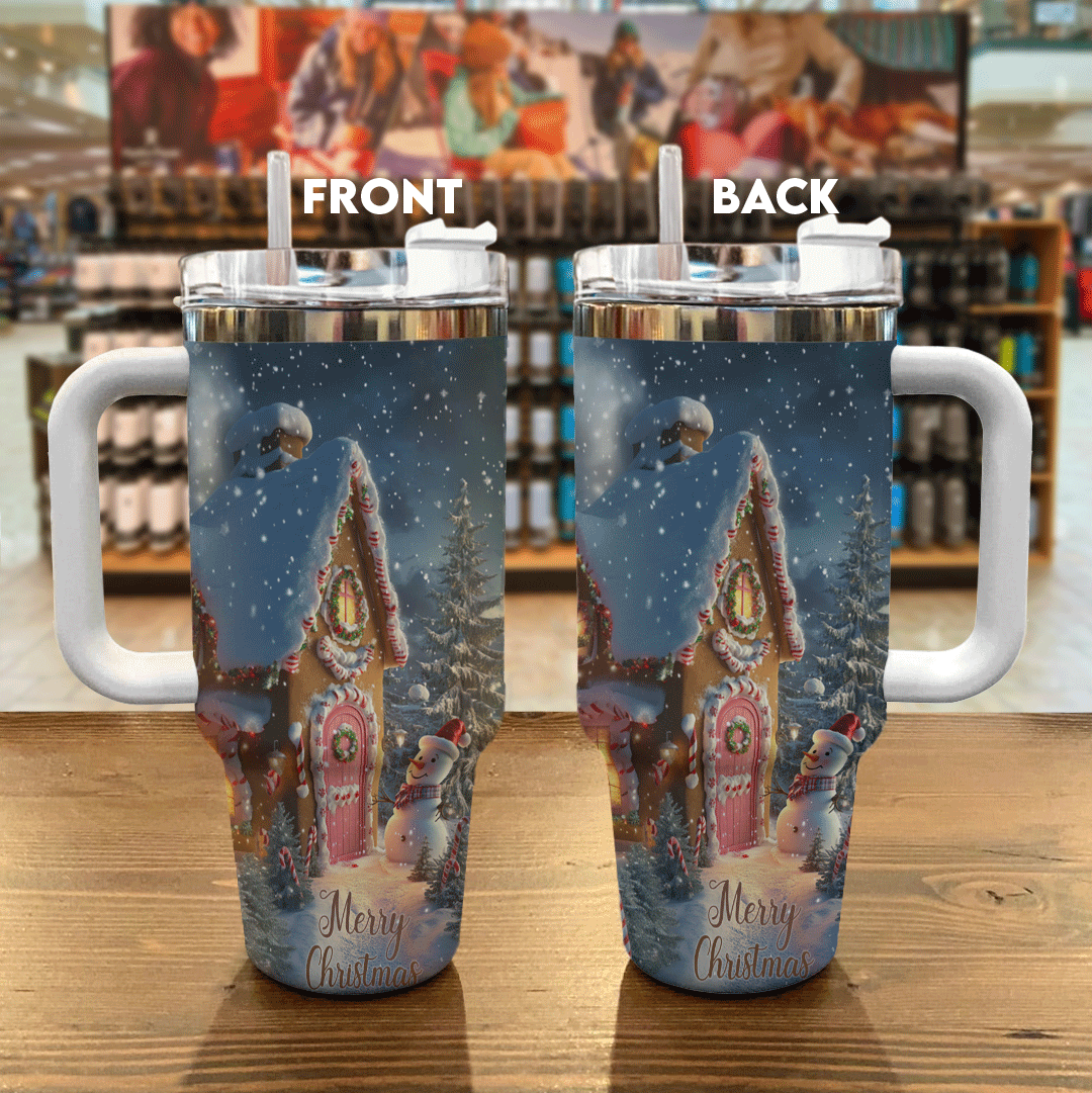 Gingerbread House Christmas Custom Stanley Cup 40 oz 30 oz Tumbler With HandleTVC2301493 - Image 3