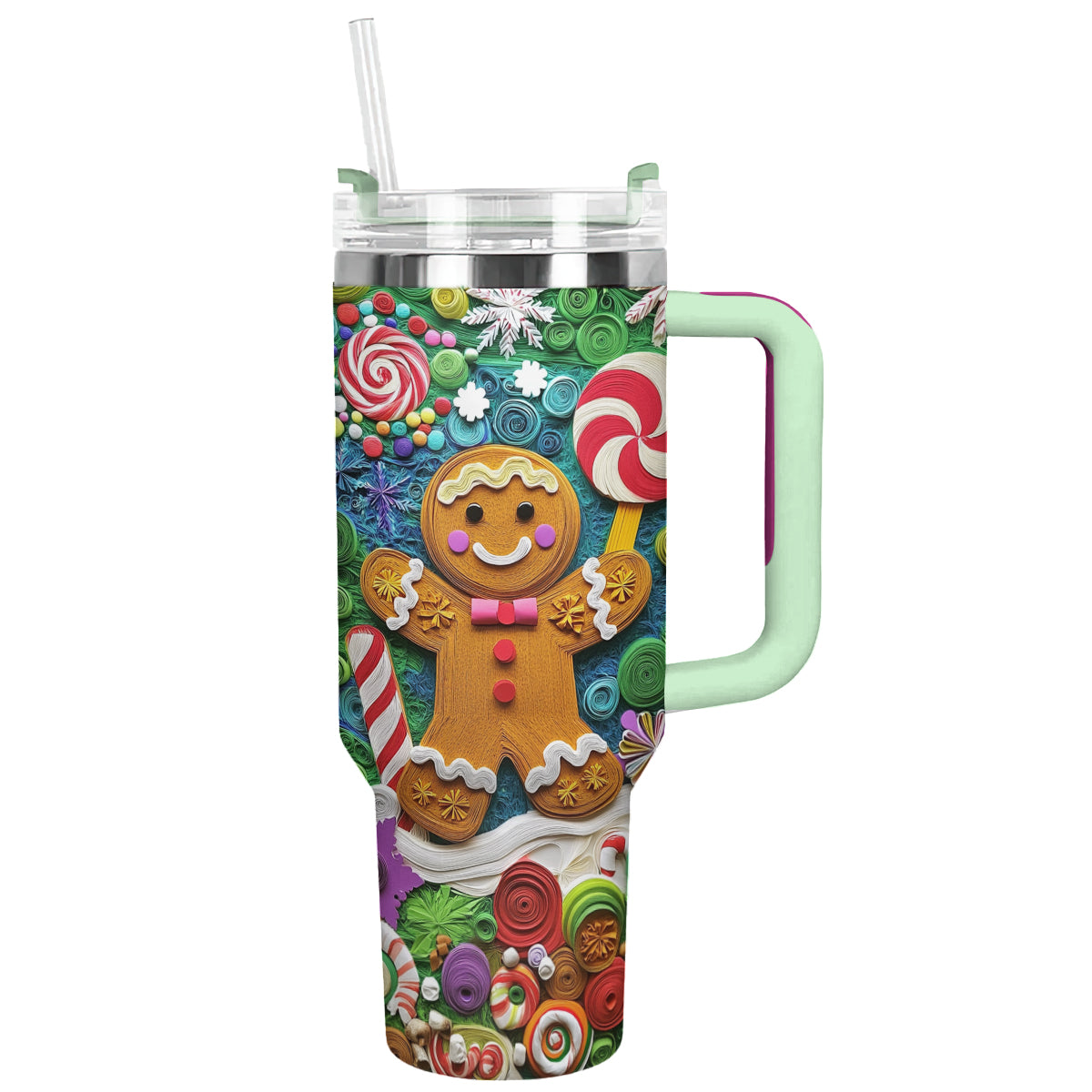 Gingerbread Man Christmas Custom Stanley Cup 40 oz 30 oz Tumbler With HandleTVC2301493