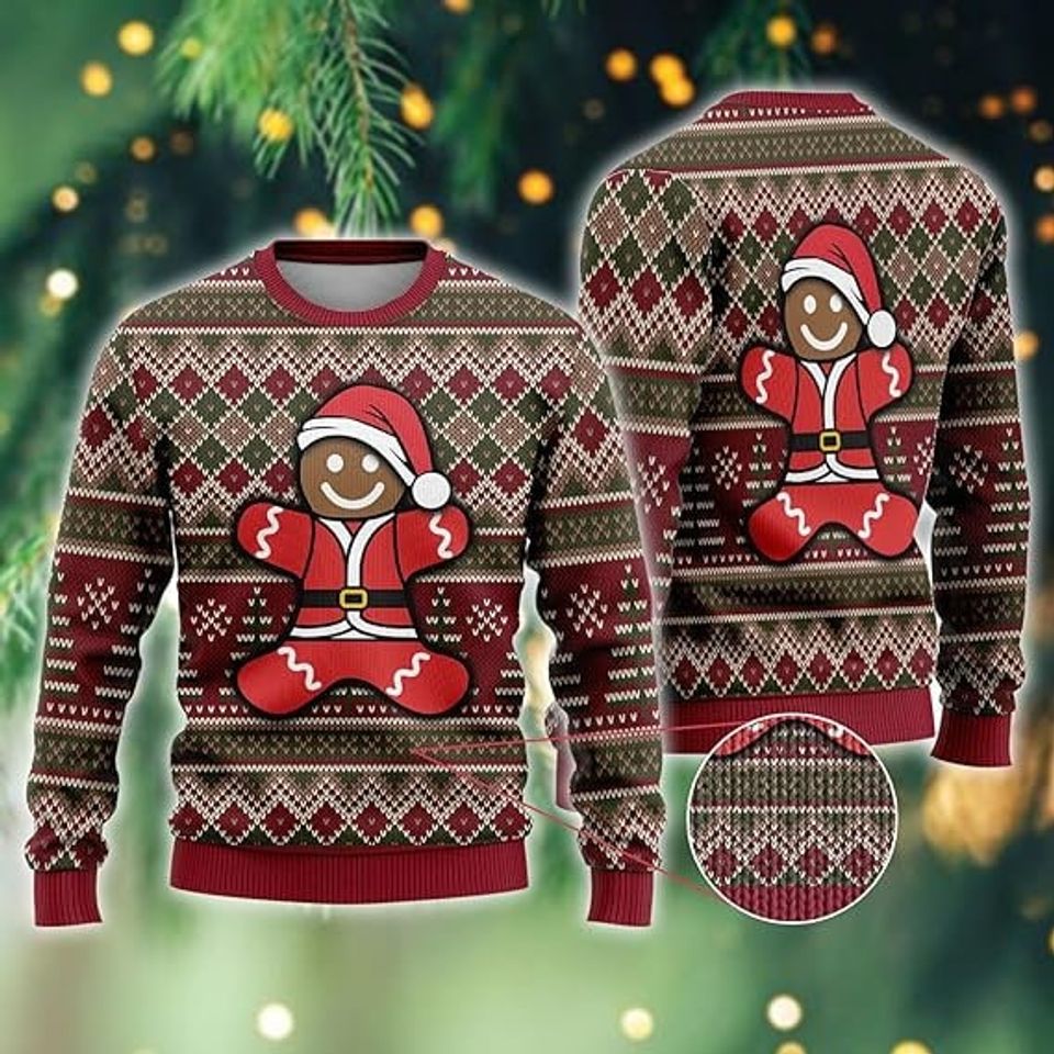 Gingerbread Man Ugly Christmas Sweaters