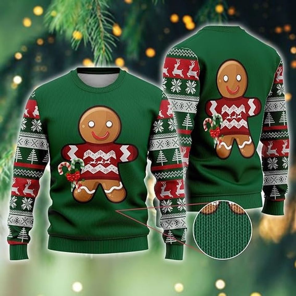 Gingerbread Man Ugly Christmas Sweaters