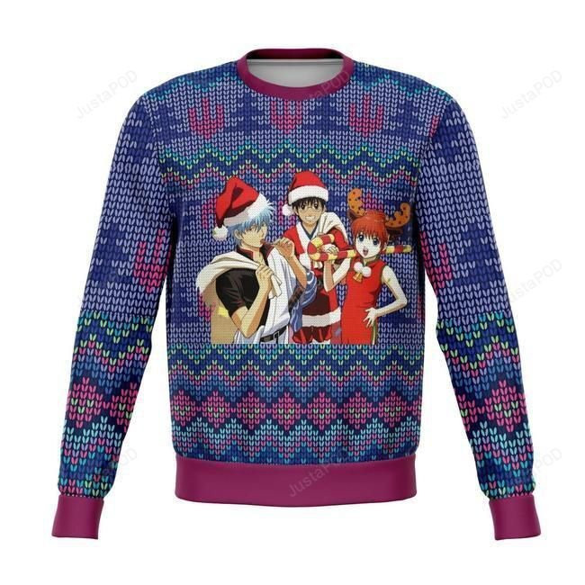Gintama Ugly Christmas Sweater Adult 3D Funny Matching for family
