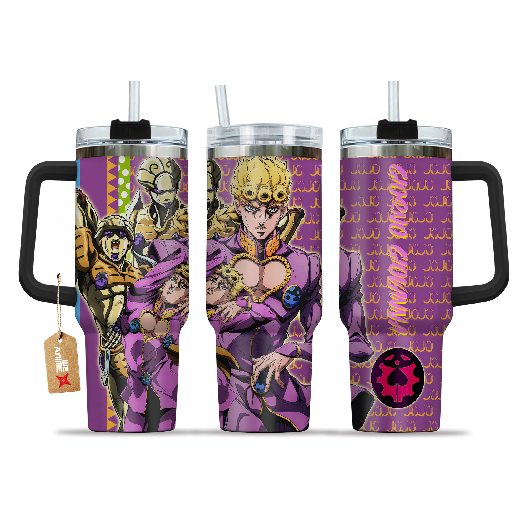 Giorno Giovanna JoJo’s Bizarre Anime Custom Stanley Cup 40 oz 30 oz Tumbler With HandleTVC2301148
