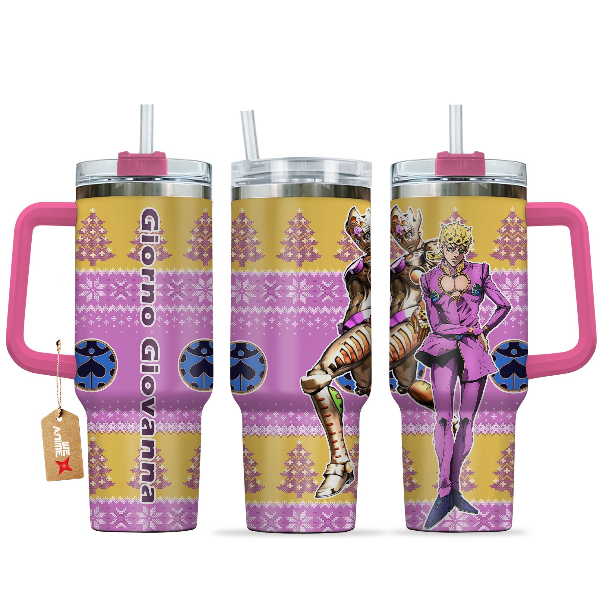 Giorno Giovanna JoJoâ€™s Bizarre Anime Custom Stanley Cup 40 oz 30 oz Tumbler With HandleTVC2301165