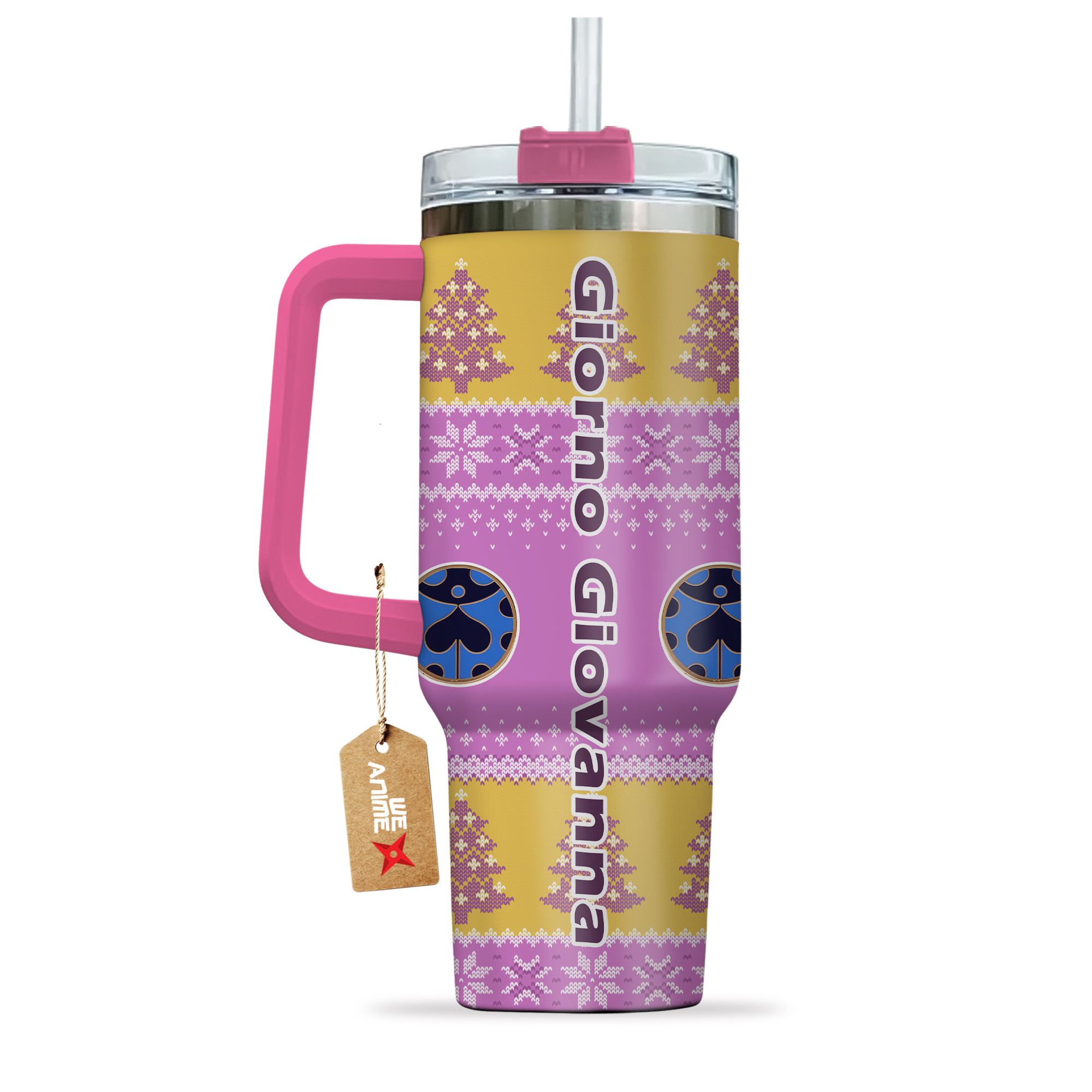 Giorno Giovanna JoJo’s Bizarre Anime Custom Stanley Cup 40 oz 30 oz Tumbler With HandleTVC2301165 - Image 3