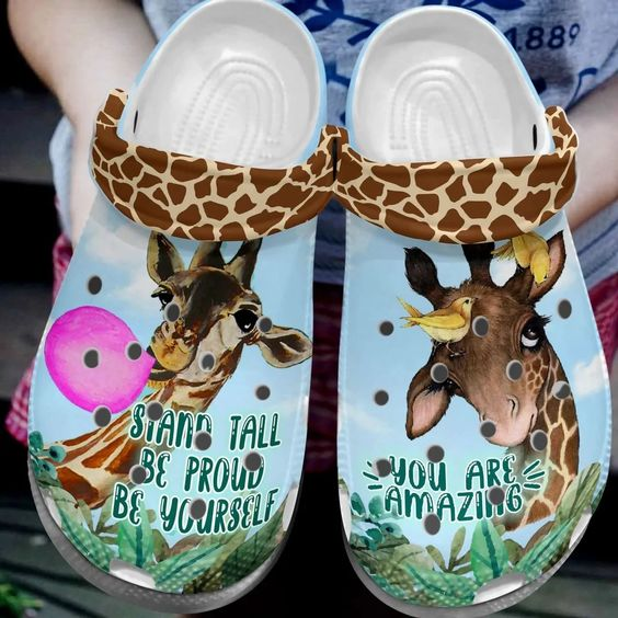 Giraffe Animal Crocs Crocband Clogs Shoes Comfortable For Men Women and Kids