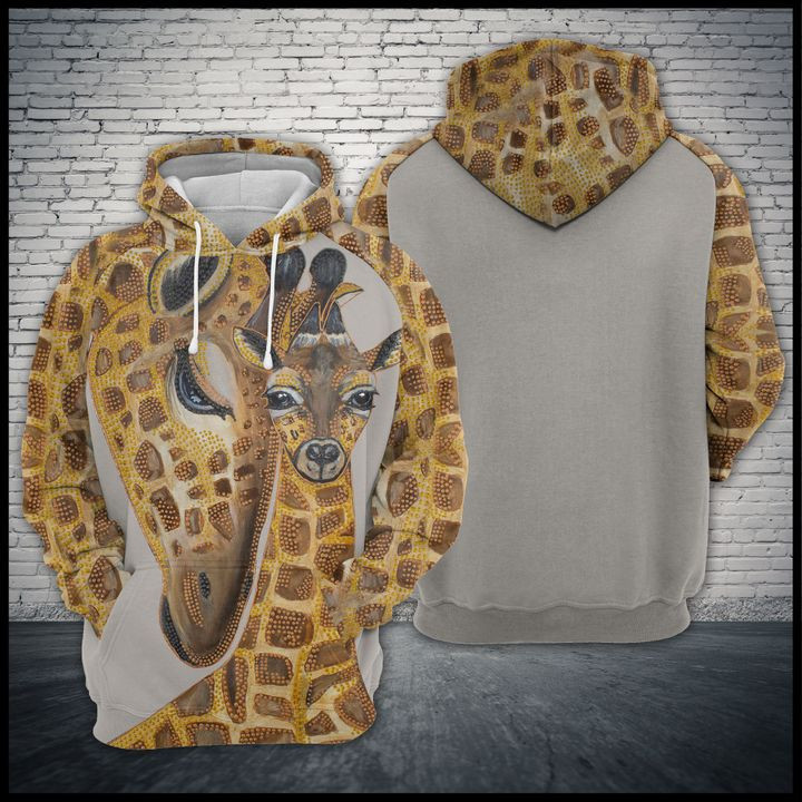 Giraffe Family 3D All Over Print Hoodie, Zip Hoodie