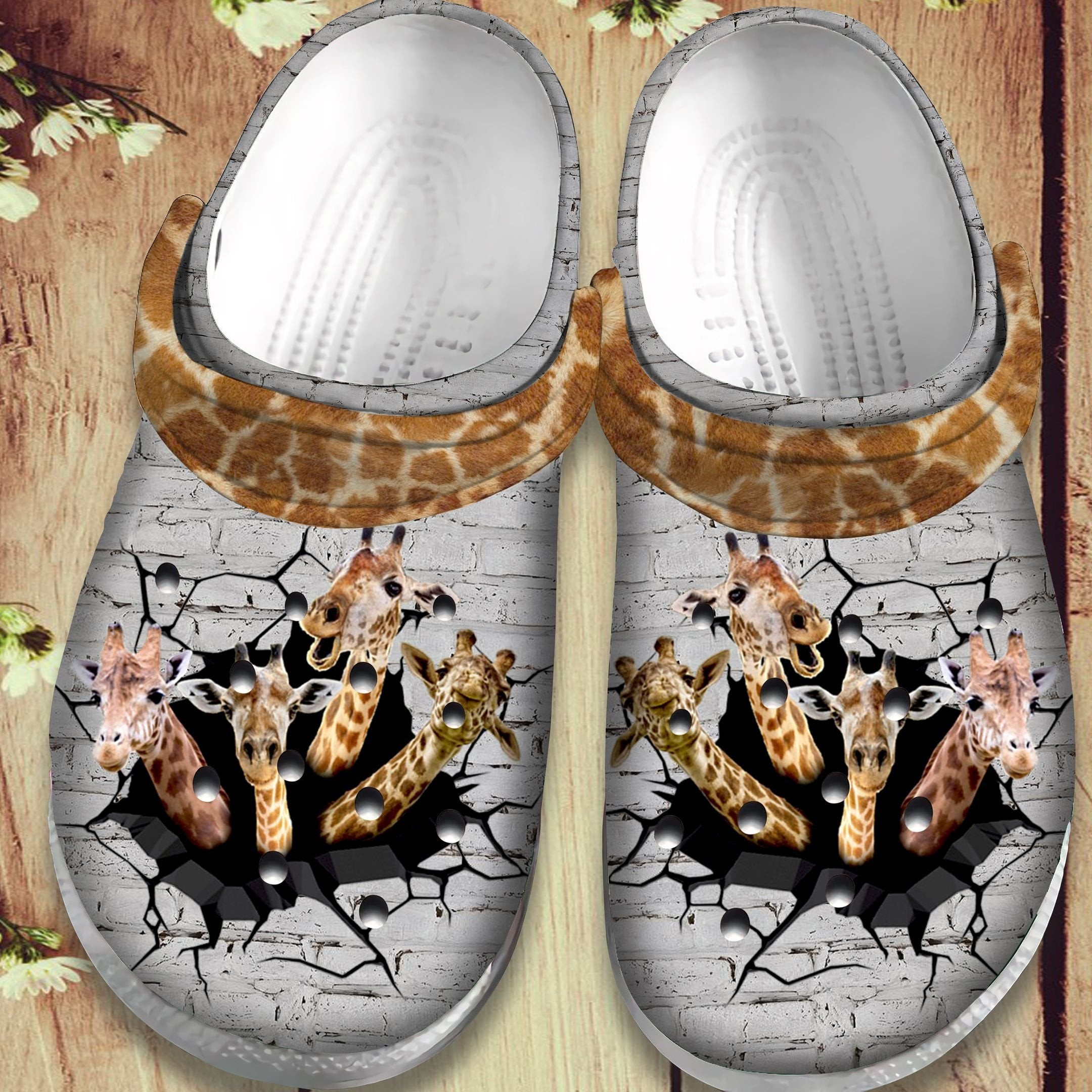 Giraffe Family Shoes Clogs Birthday Gift For Family Members
