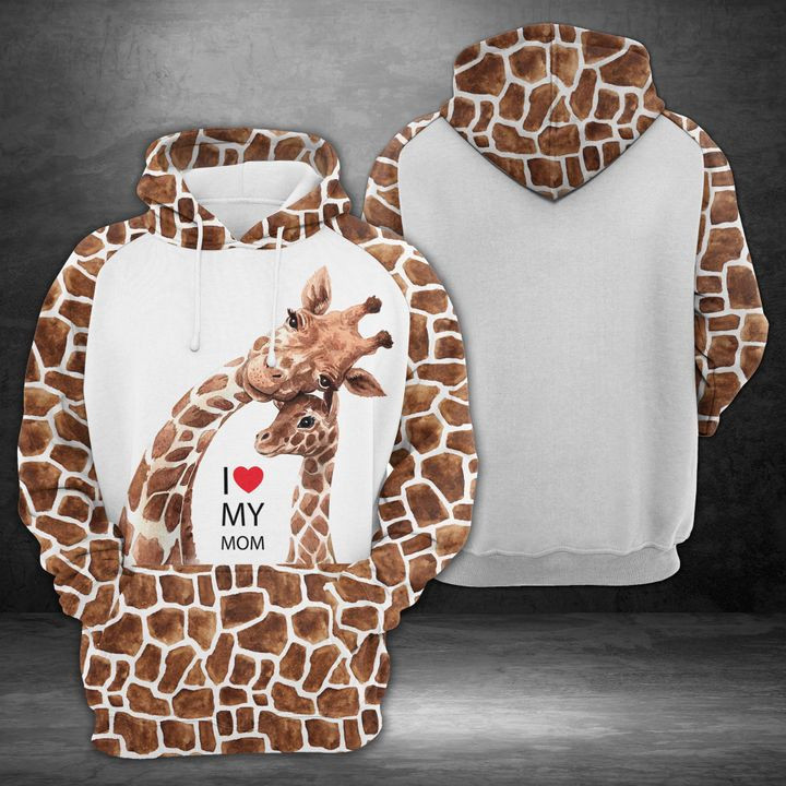 Giraffe Mom And Baby 3D All Over Print Hoodie, Zip Hoodie
