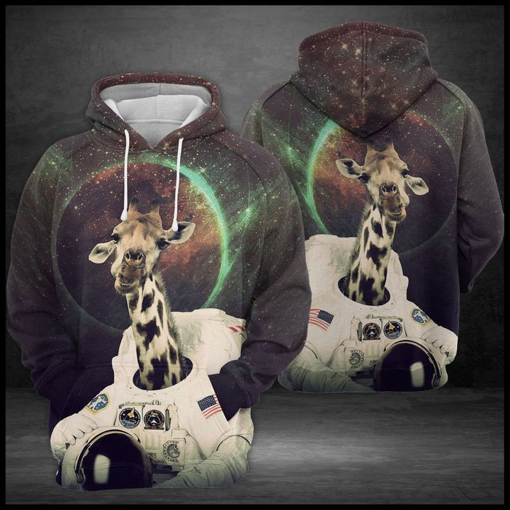 Giraffe Space 3D All Over Print Hoodie, Zip Hoodie