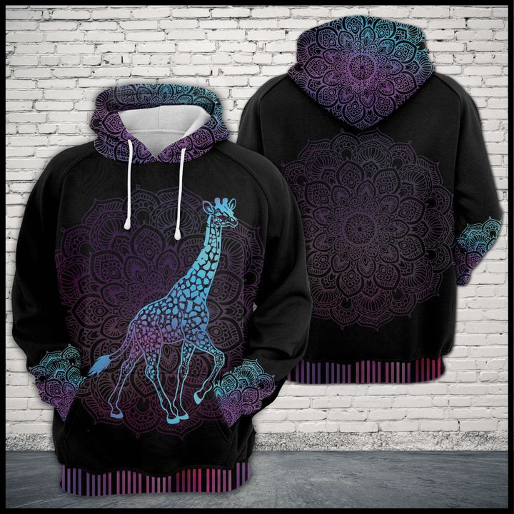 Giraffe Zen Pattern 3D All Over Print Hoodie, Zip Hoodie