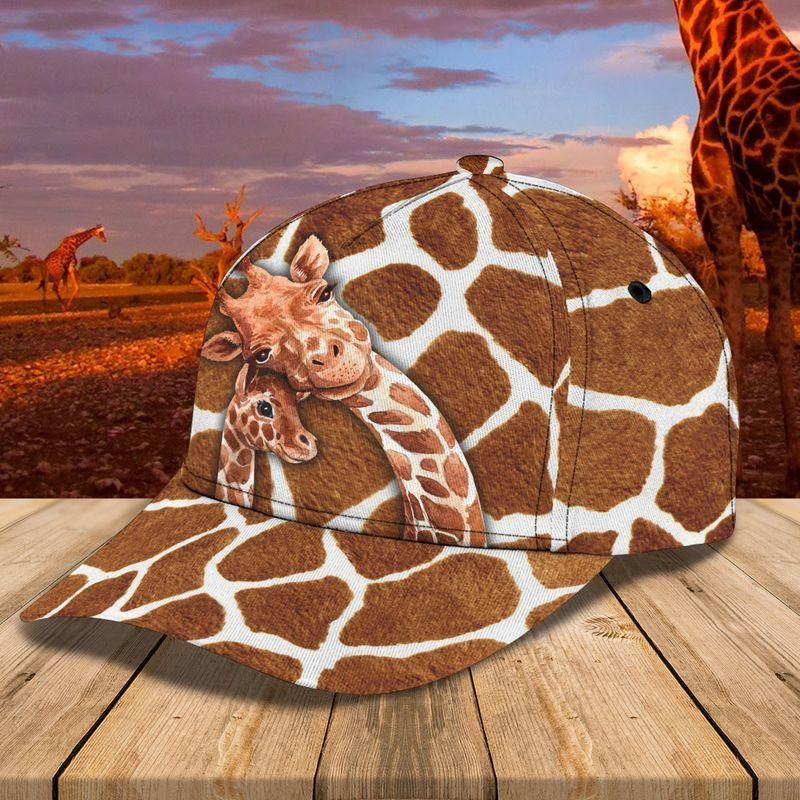 Giraffes Mom And Baby Classic Cap Baseball Cap Trucker Hats Custom Hats Gifts For Men & Women