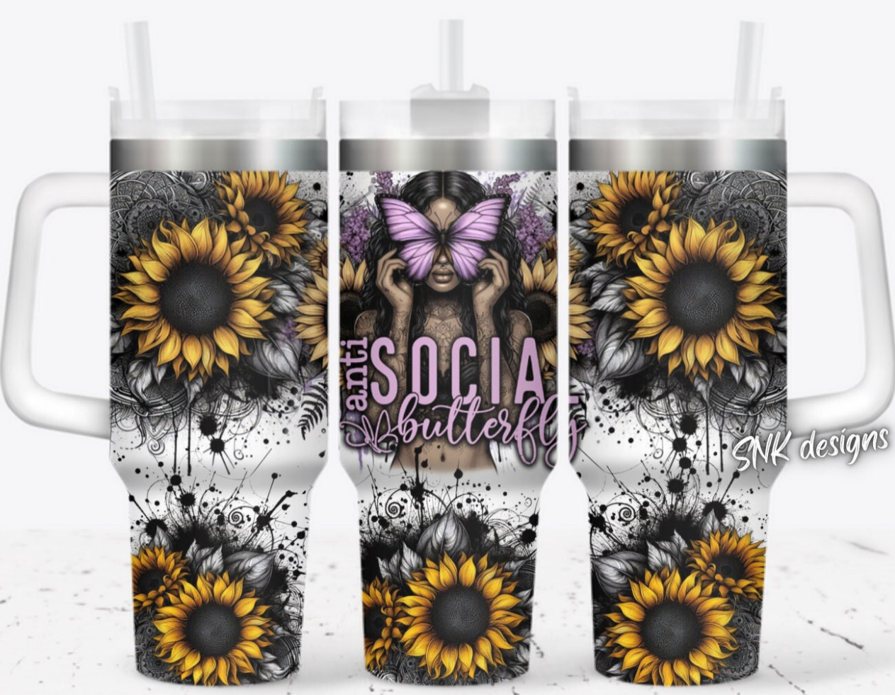 Girl Sunflower Custom Stanley Cup 40 oz 30 oz Tumbler With HandleTVC2301707