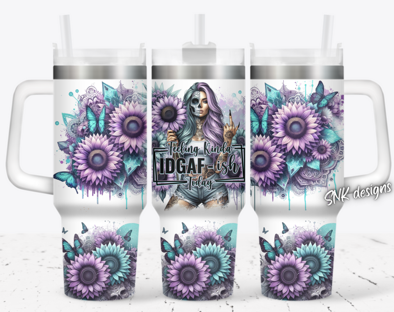 Girl Tattoo Flower Custom Stanley Cup 40 oz 30 oz Tumbler With HandleTVC2301705