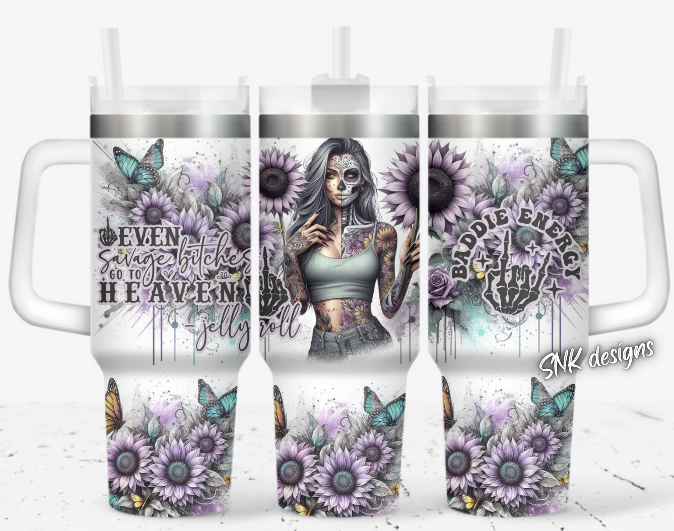 Girl Tattoo Flower Custom Stanley Cup 40 oz 30 oz Tumbler With HandleTVC2301705
