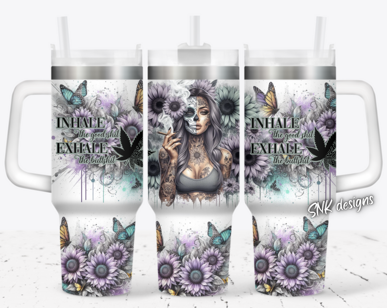 Girl Tattoo Flower Custom Stanley Cup 40 oz 30 oz Tumbler With HandleTVC2301705