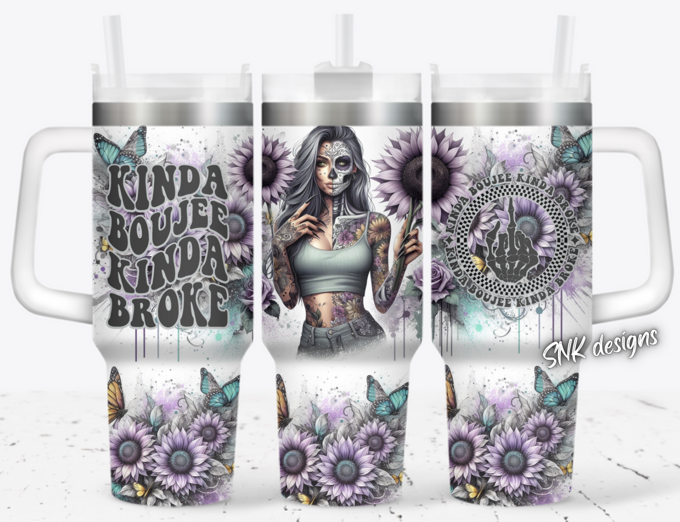 Girl Tattoo Flower Custom Stanley Cup 40 oz 30 oz Tumbler With HandleTVC2301705