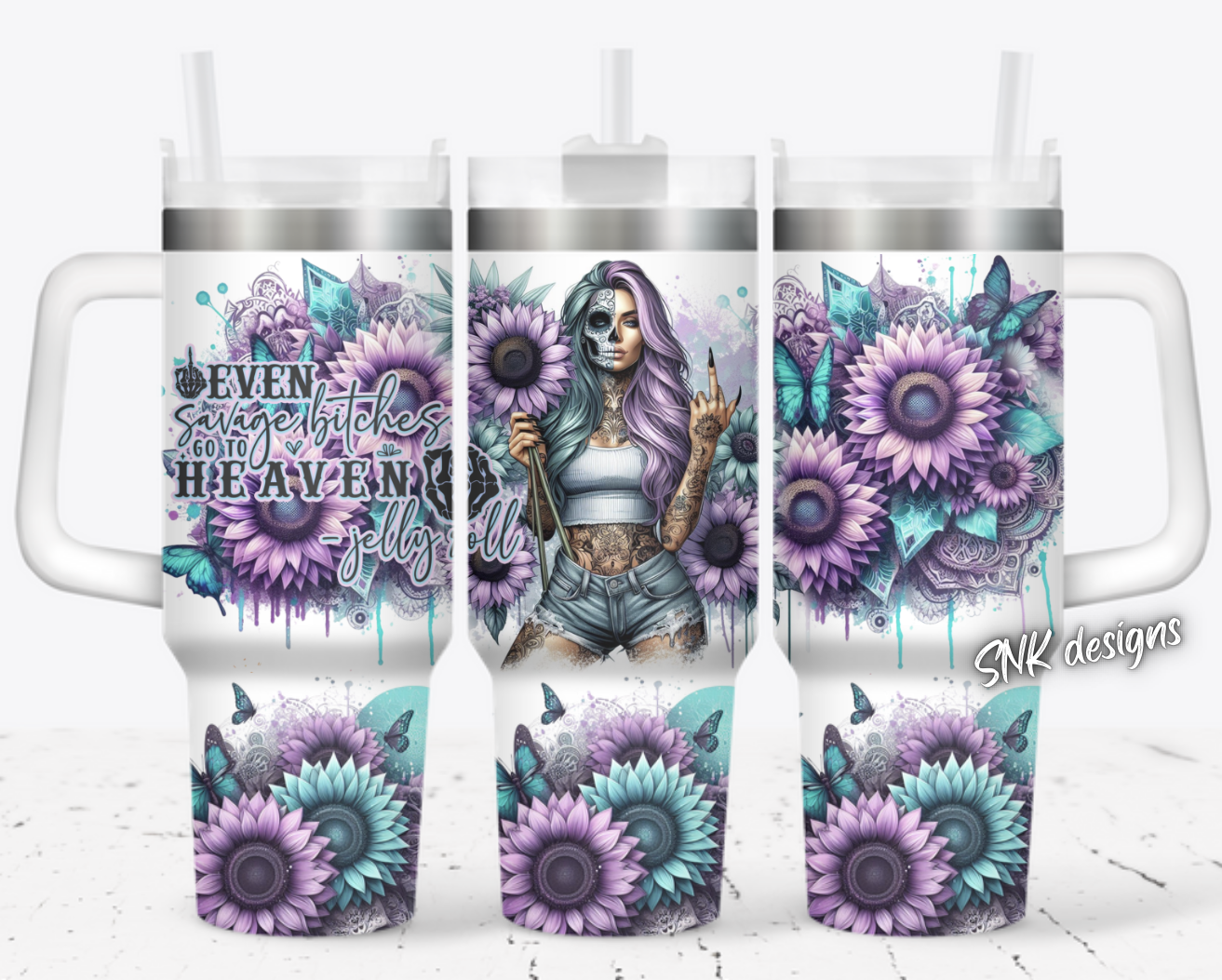 Girl Tattoo Flower Custom Stanley Cup 40 oz 30 oz Tumbler With HandleTVC2301705