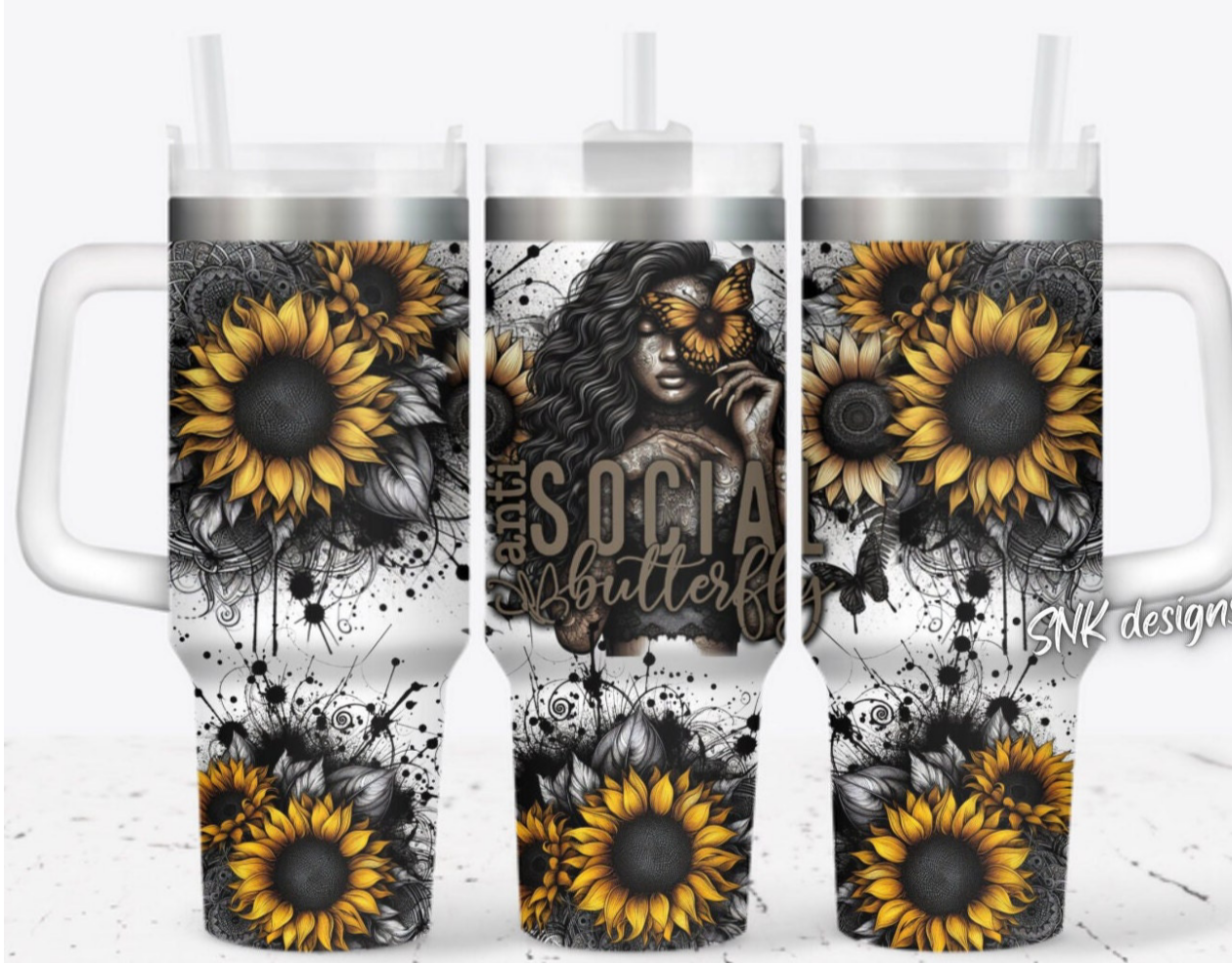 Girl Tattoo Sunflower Custom Stanley Cup 40 oz 30 oz Tumbler With HandleTVC2301707