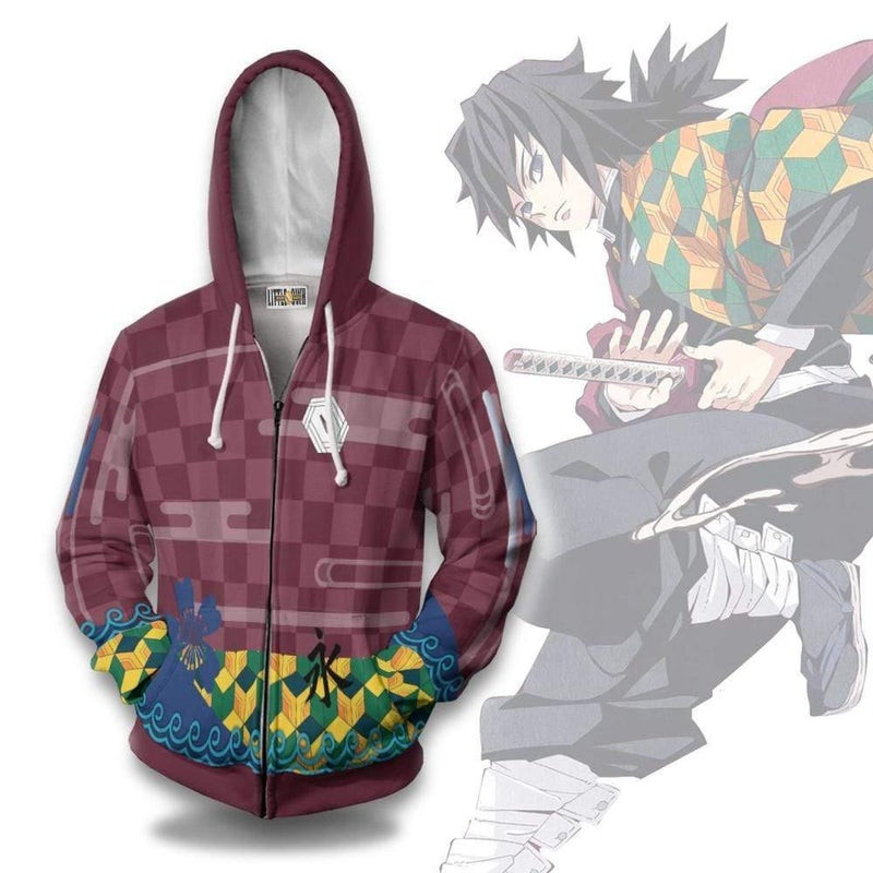Giyu Tomioka Custom KNY Clothes Anime 3D All Over Print Hoodie, Zip Hoodie