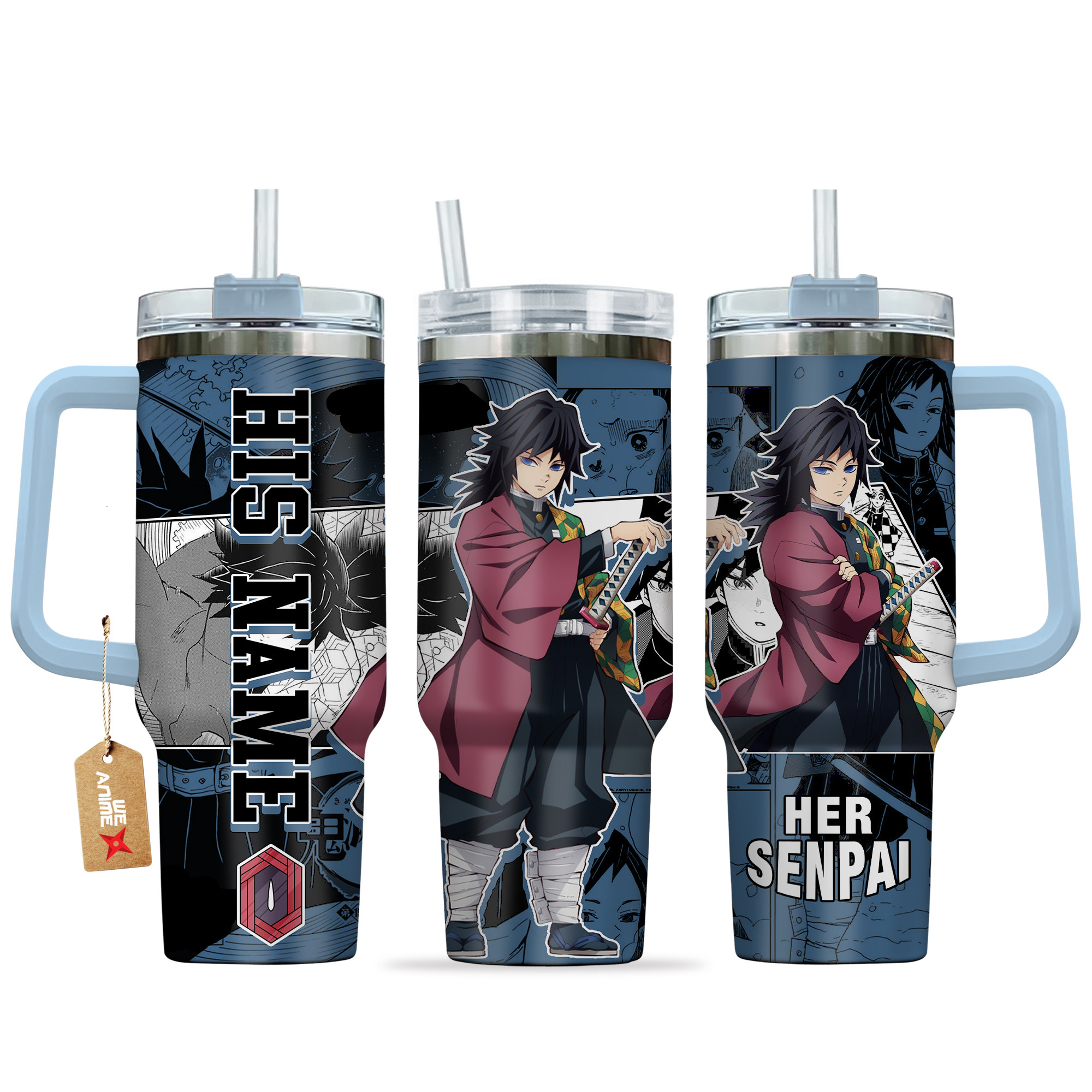 Giyu Tomioka Demon Slayer Anime Custom Stanley Cup 40 oz 30 oz Tumbler With HandleTVC2301135