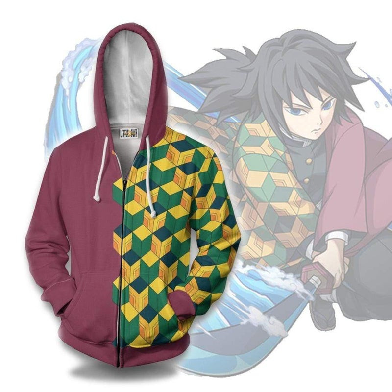 Giyu Tomioka KNY Clothes Anime 3D All Over Print Hoodie, Zip Hoodie