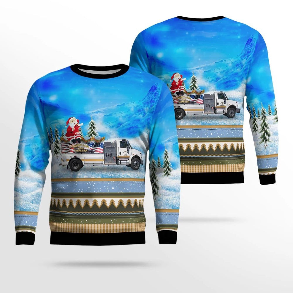 Glade Valley North Carolina Cherry Lane Volunteer Fire Department Inc Christmas Ugly Sweater Xmas Unisex Sweater Christmas Gifts For Men Women