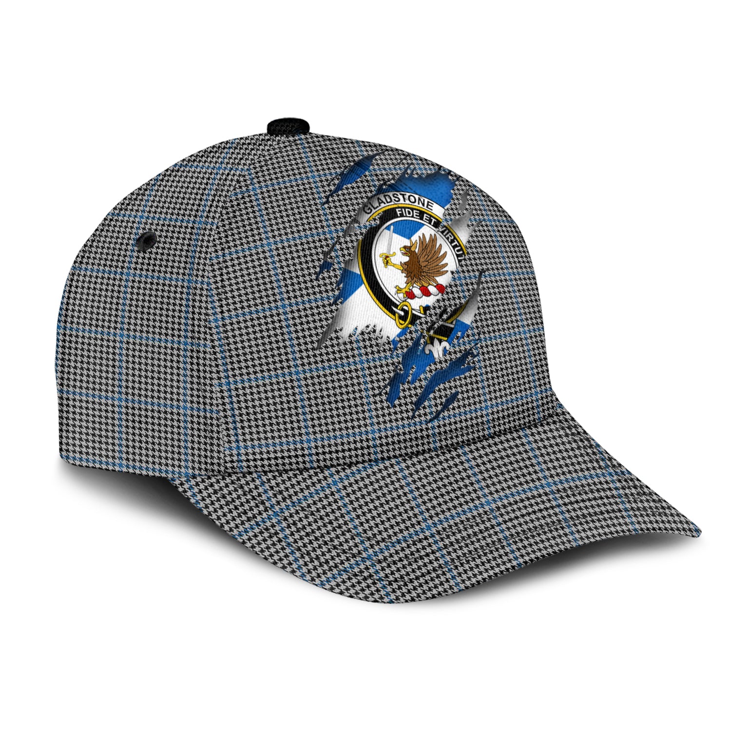 Gladstone Tartan Plaid Cap, Family Crest In Me Style Tartan Baseball Cap TS23 Trucker Hats Custom Hats Gifts For Men & Women