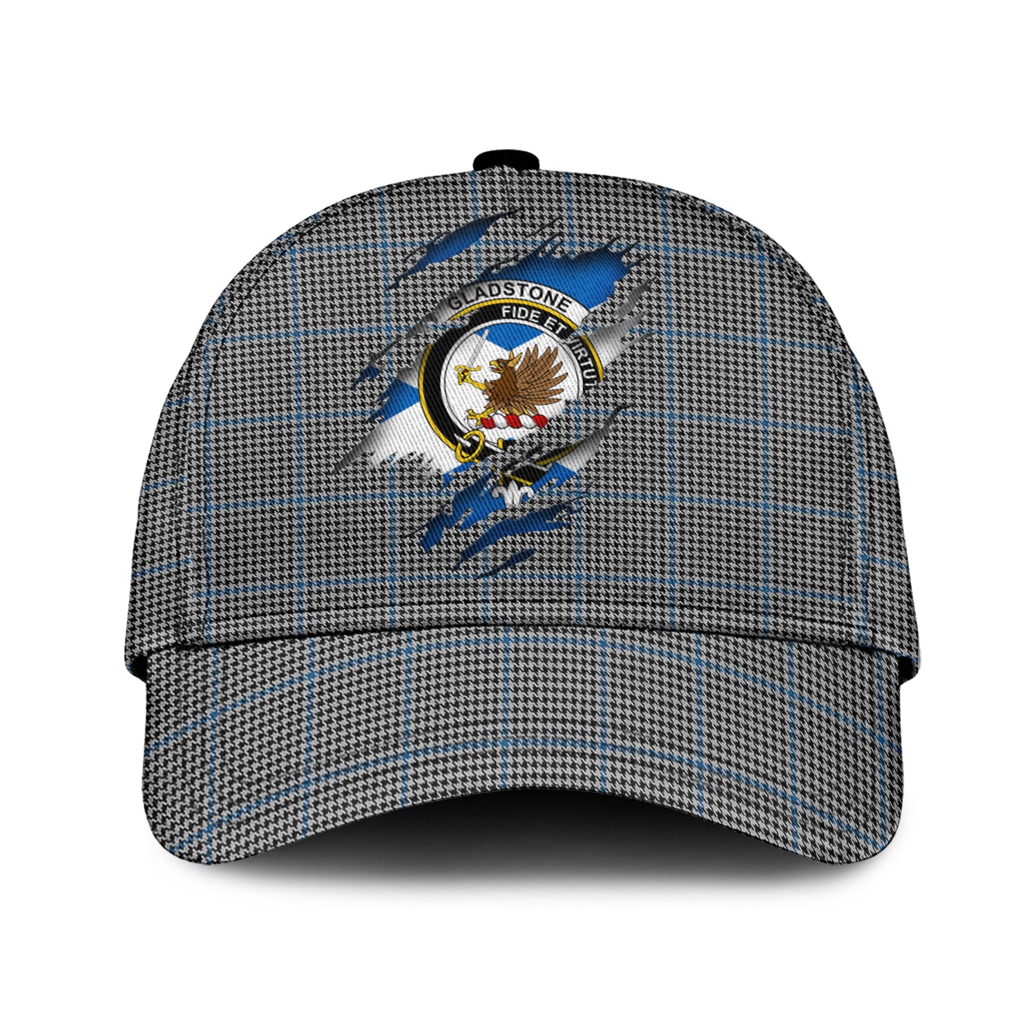 Gladstone Tartan Plaid Cap, Family Crest In Me Style Tartan Baseball Cap TS23 Trucker Hats Custom Hats Gifts For Men & Women