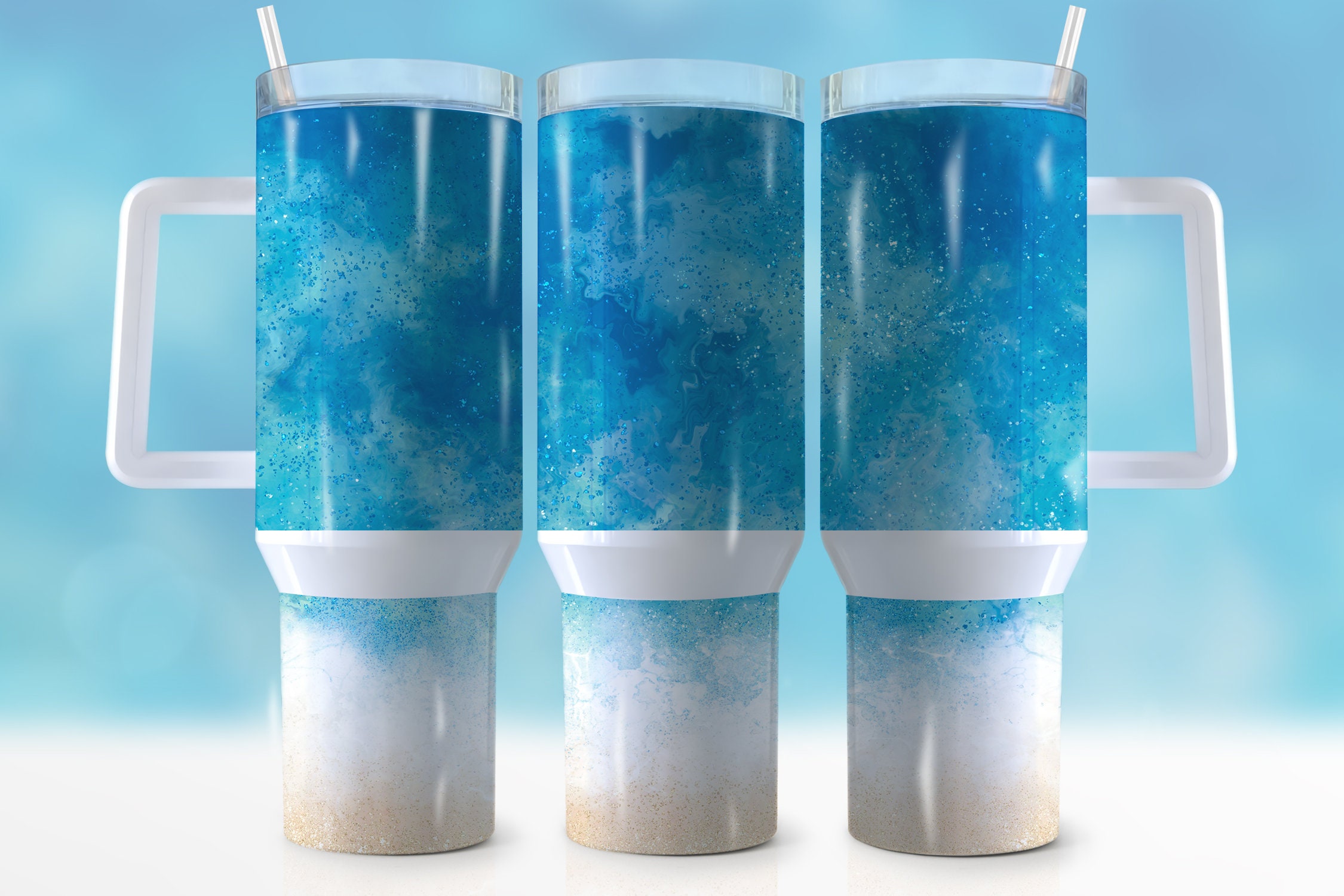 Glitter Beach Custom Stanley Cup 40 oz 30 oz Tumbler With HandleTVC2301944