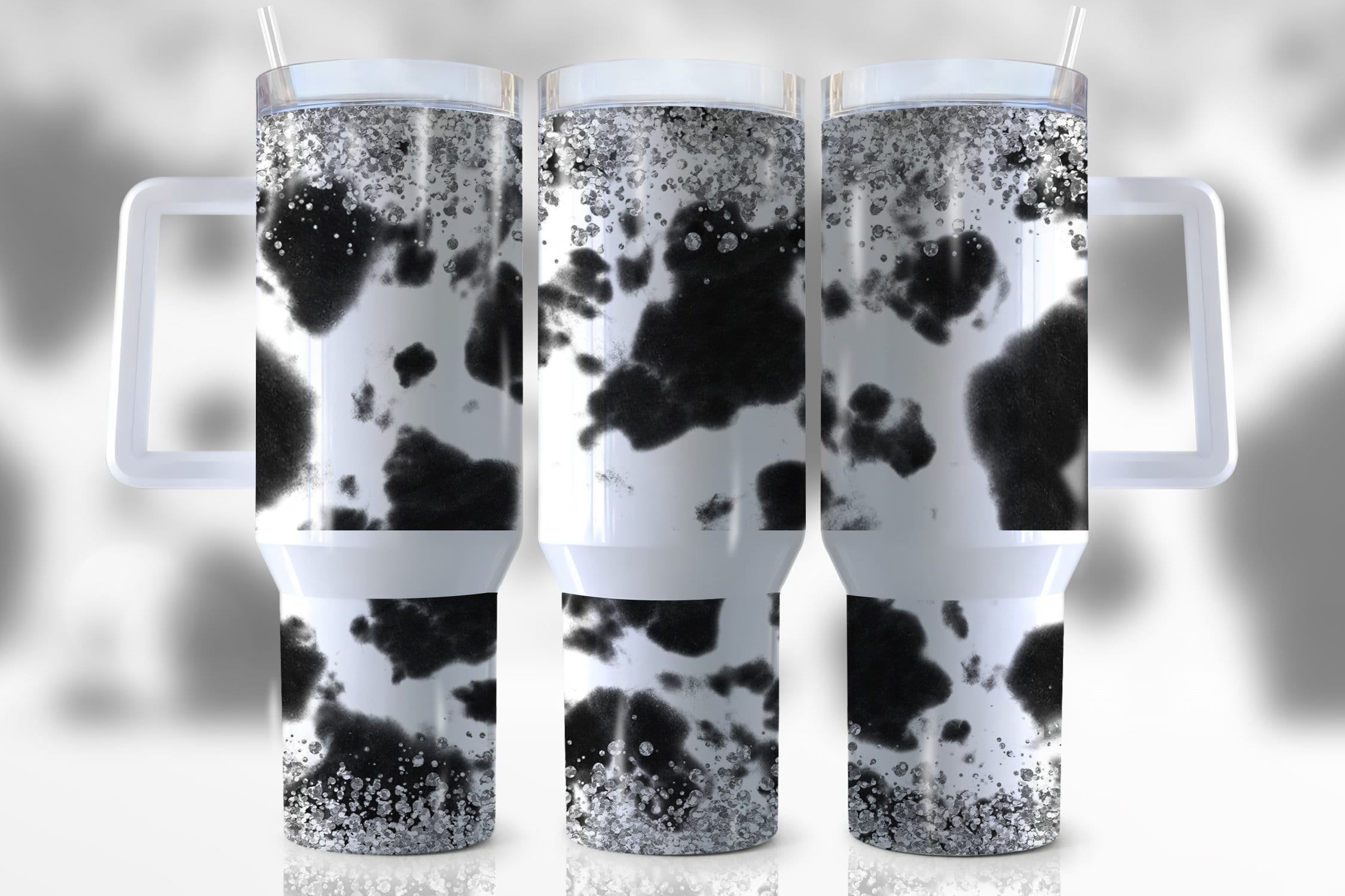 Glitter Cowhide Custom Stanley Cup 40 oz 30 oz Tumbler With HandleTVC2301941