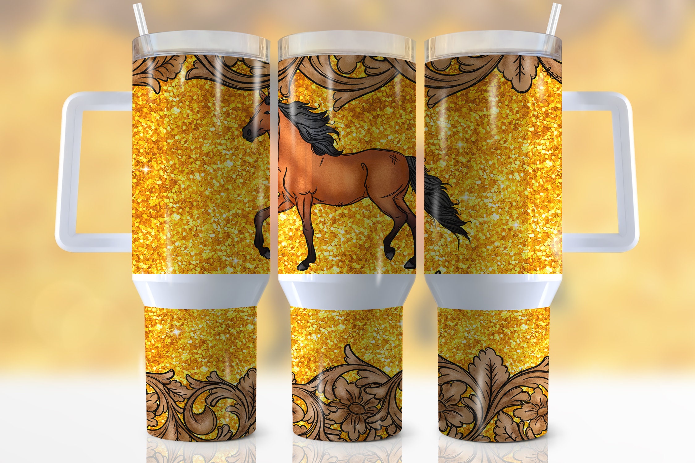Glitter Horse Custom Stanley Cup 40 oz 30 oz Tumbler With HandleTVC2301951