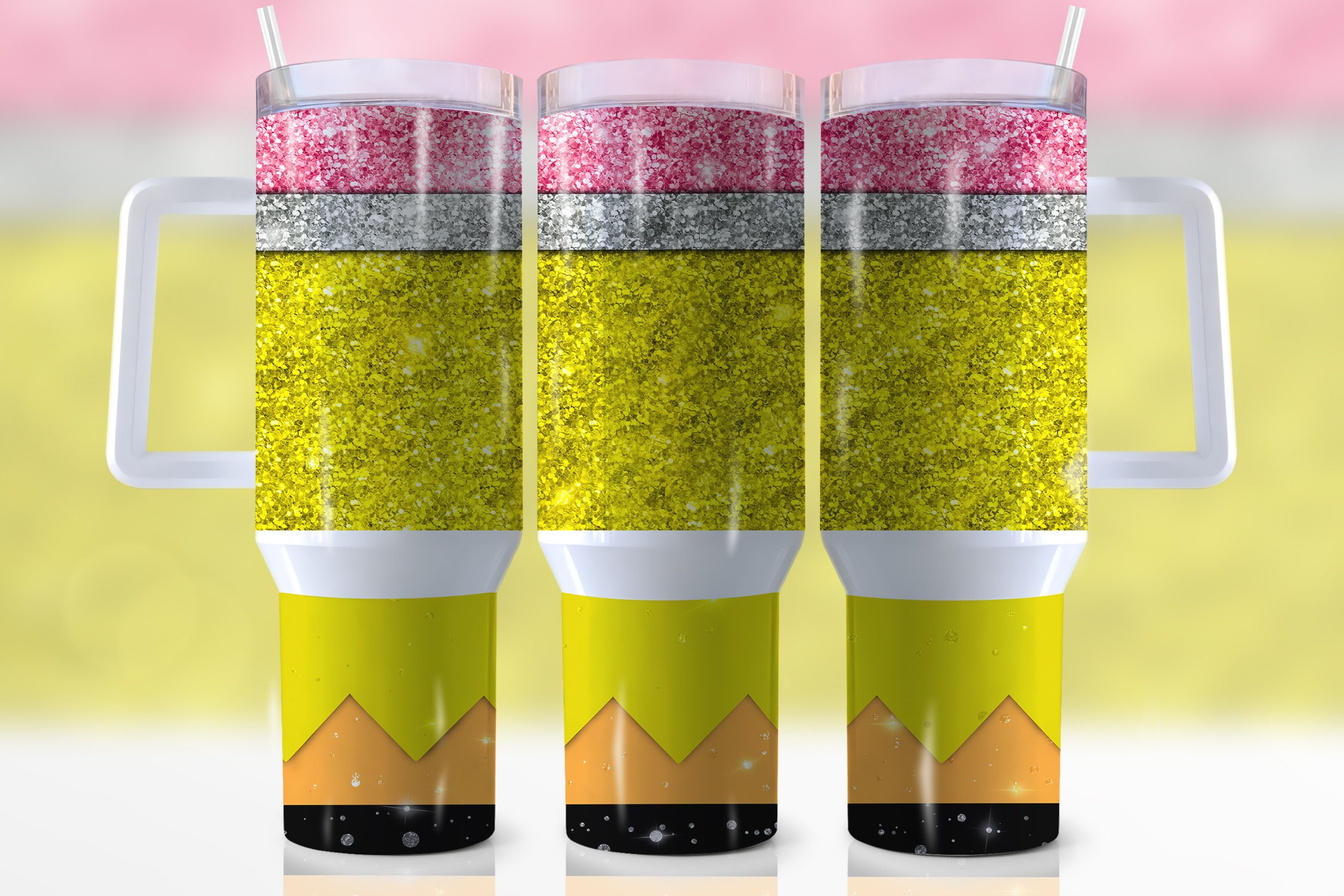 Glitter Pencil Back To School Custom Stanley Cup 40 oz 30 oz Tumbler With HandleTVC2301947