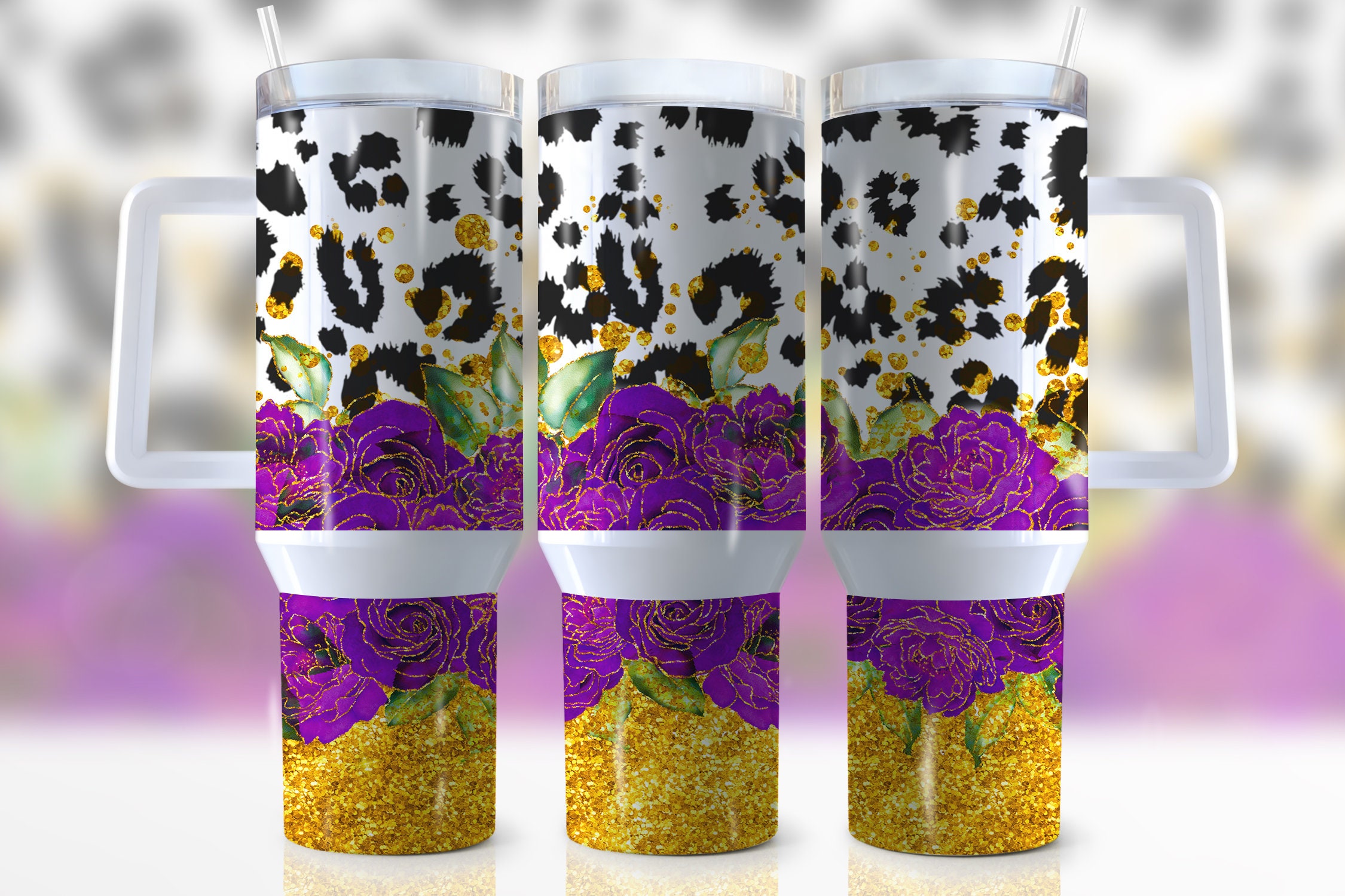 Glitter Roses Custom Stanley Cup 40 oz 30 oz Tumbler With HandleTVC2301952