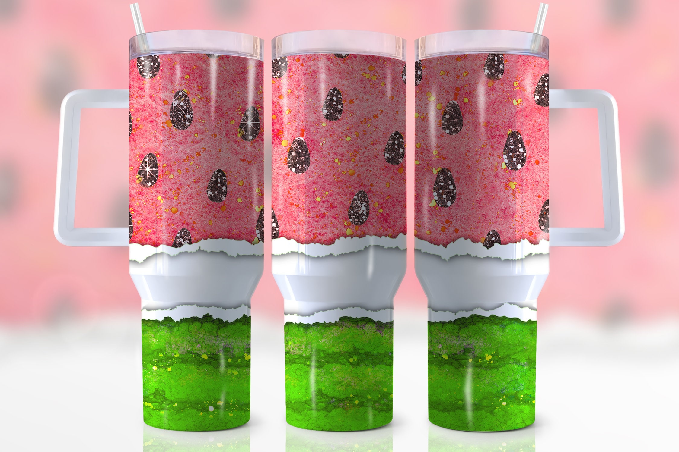 Glitter Watermelon Custom Stanley Cup 40 oz 30 oz Tumbler With HandleTVC2301945