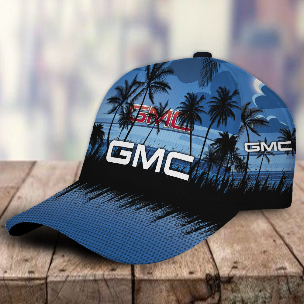 GMC 3D Classic Cap Hawaiian Tropical Car Motor Brand Hats Trucker Hats Custom Hats Gifts For Men & Women