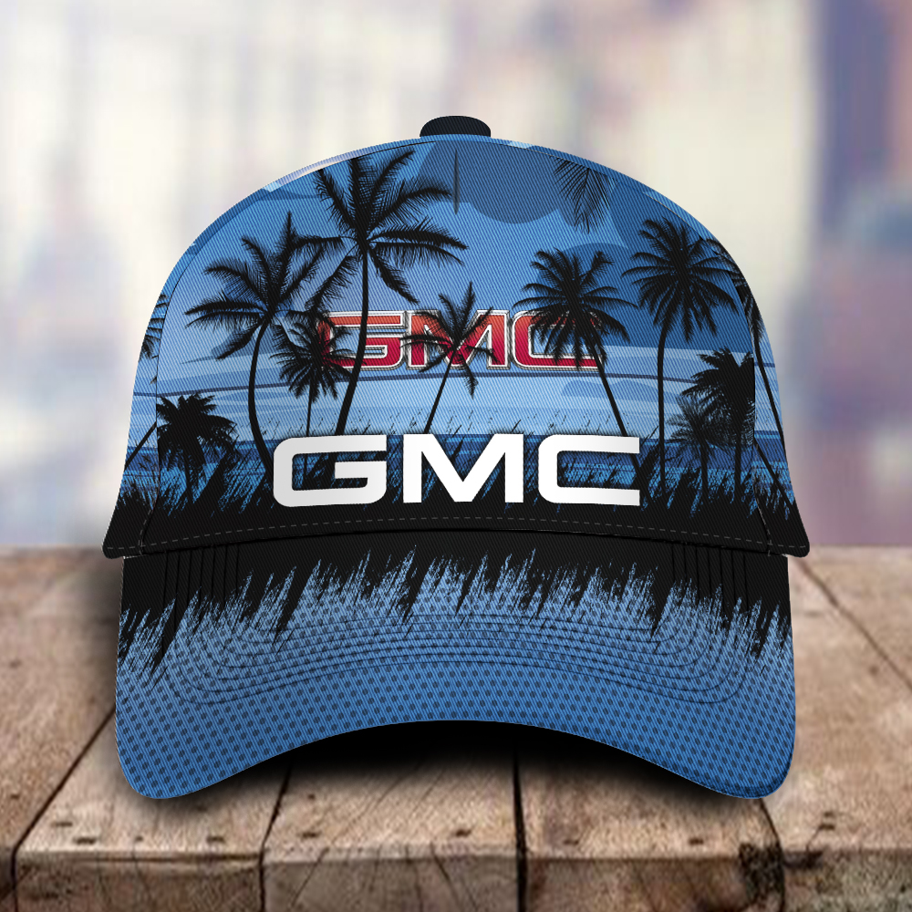 GMC 3D Classic Cap Hawaiian Tropical Car Motor Brand Hats Trucker Hats Custom Hats Gifts For Men & Women
