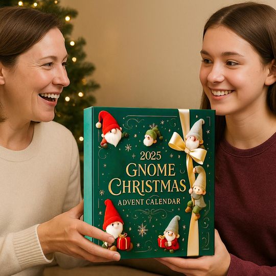 Gnome Christmas Advent Calendar 2025, Gnome Xmas FigurinesChristmas Ornament Countdown Calendar Acrylic 2D Flat - Image 11
