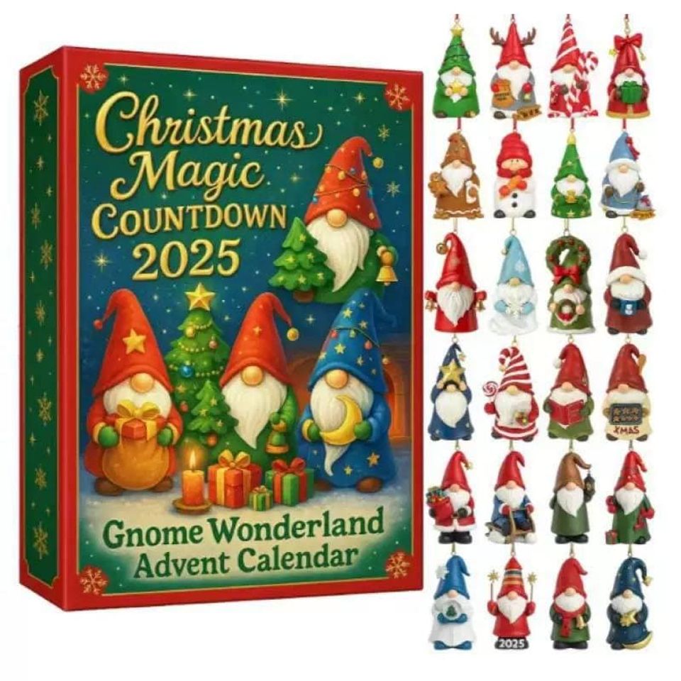 Gnome Christmas Vacation Advent Calendar 2025, Gnome Wonderland Advent Calendar 2025 Christmas Ornament