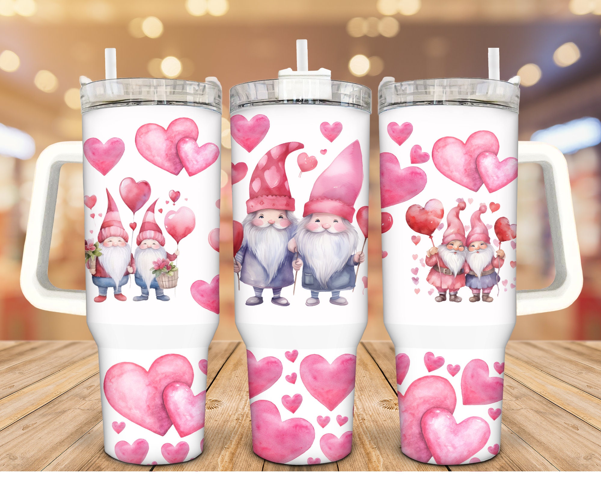 Gnome Valentines Gift Custom Stanley Cup 40 oz 30 oz Tumbler With HandleTVC2301933