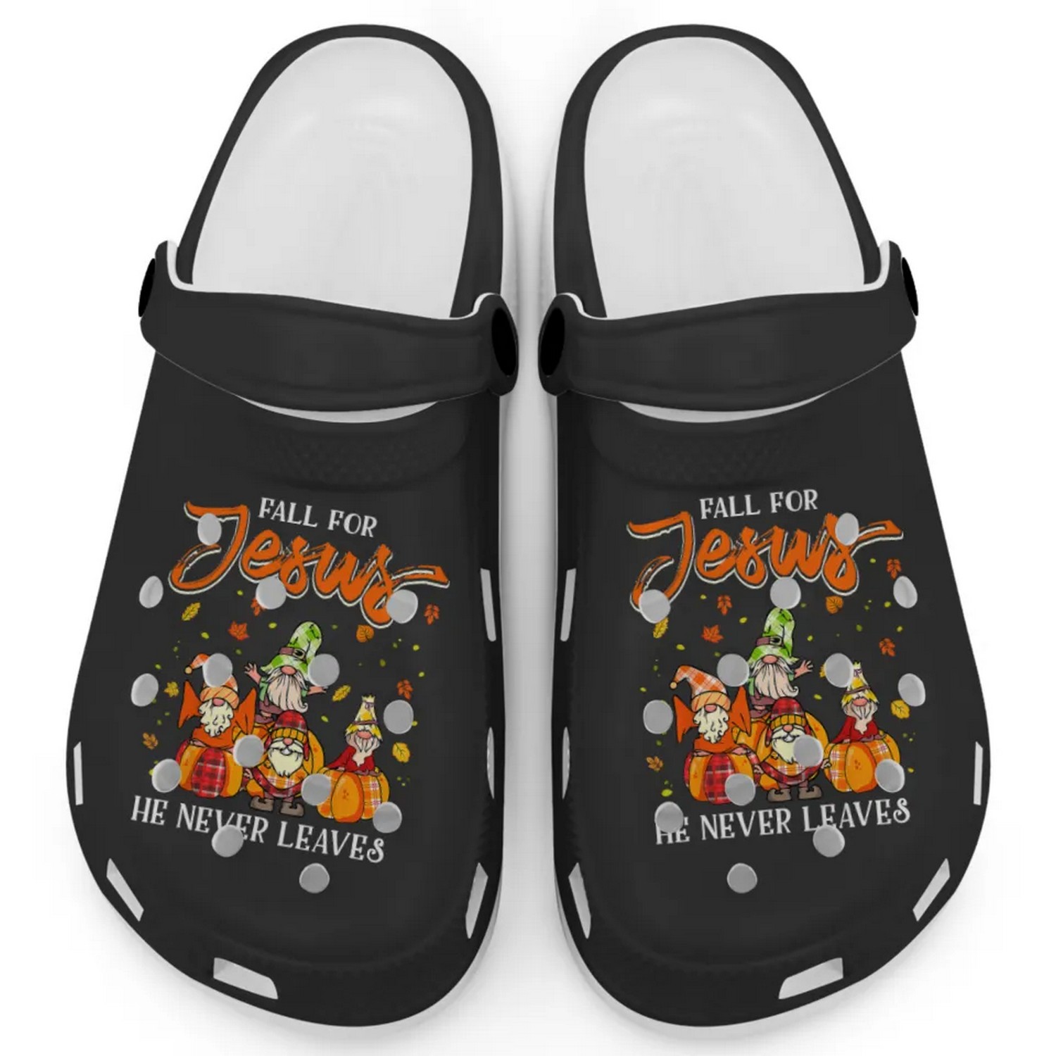 Gnomes Pumpkin Thanksgiving Crocs Crocband Clogs Shoes Comfortable For Men Women and Kids