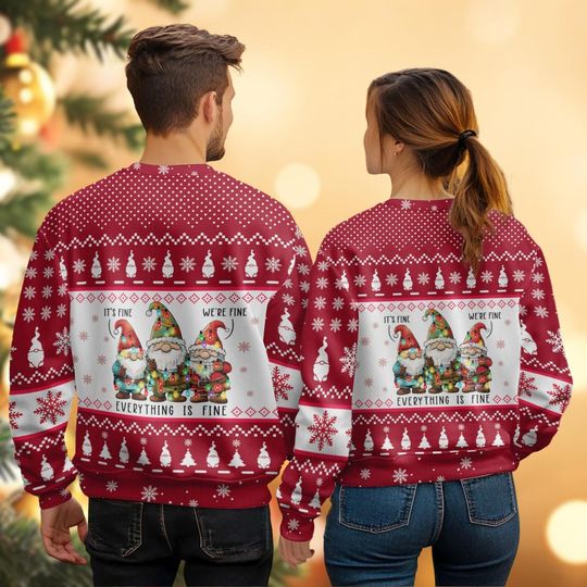 Gnomes Ugly Christmas Sweater - Festive and Fun Holiday Wear - Image 14