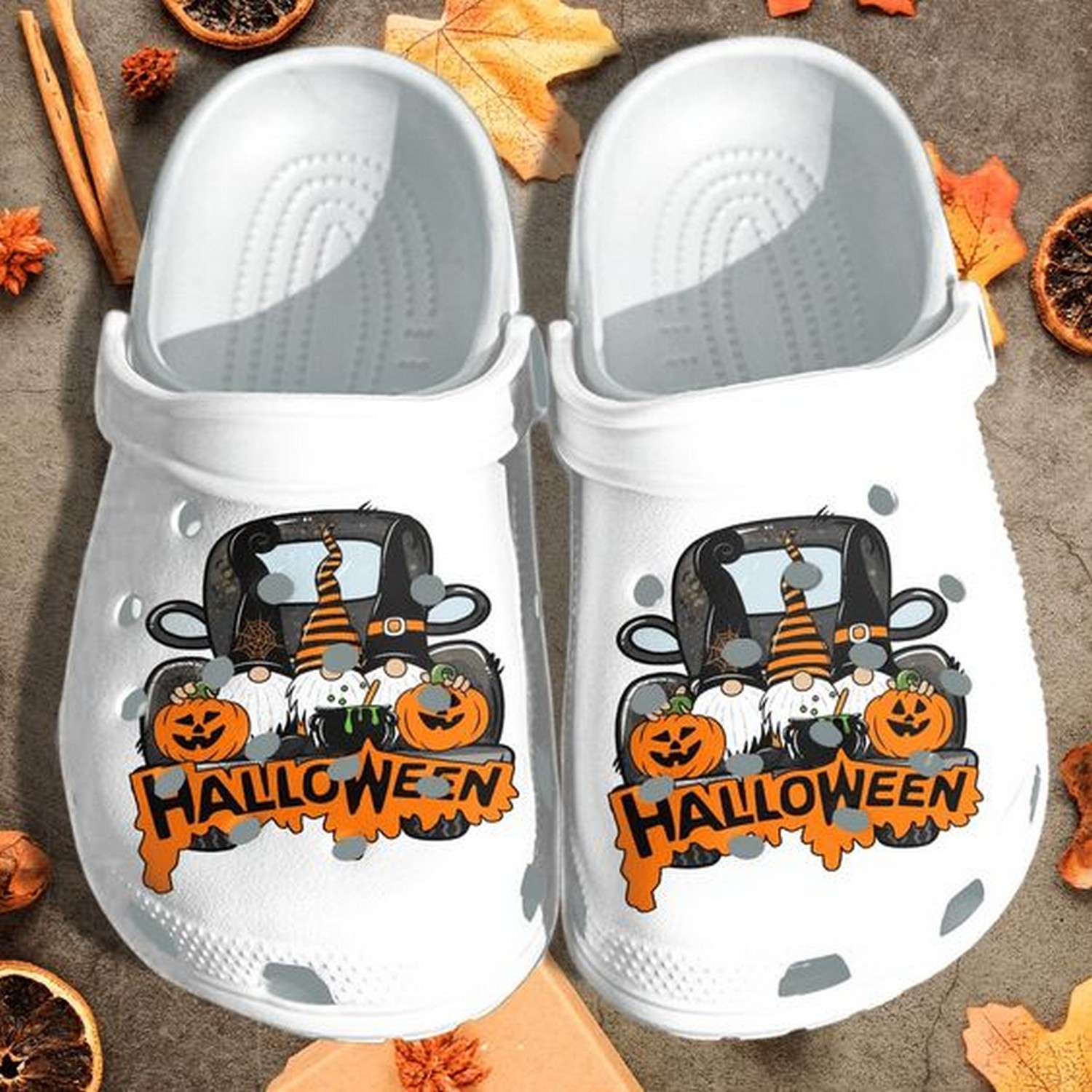 Gnomies On Drive The Halloween Crocs Crocband Clogs Shoes Comfortable For Men Women and Kids